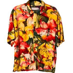 Jams World Mens Ibisco Rayon Short Sleeve Shirt M630RE Sz Medium